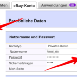 eBay Passwort ändern 2