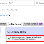 eBay Passwort ändern 4