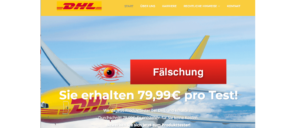 Fakeseite DHL Produkttest