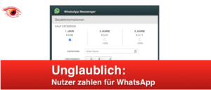 WhatsApp Phishing Fake-Mail Kosten WhatsApp