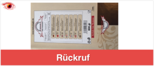 Rückruf Baklava Blätterteiggebäck