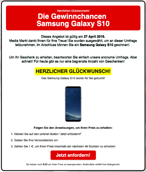 2019-04-27 MediaMarkt Gluecksrad gewinn