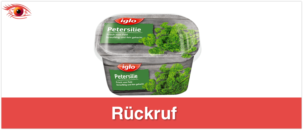 Rückruf iglo Petersilie