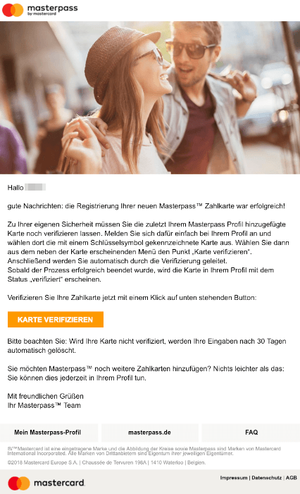 2019-05-05 Mastercard Masterpass E-Mail mit Anrede