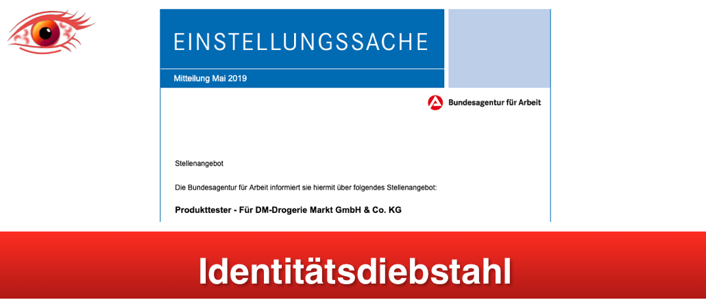 2019-05-28 E-Mail Bundesagentru für Arbeit Produkttester Fake