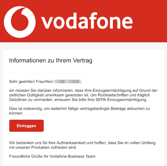 2019-05-28 Phishing Vodafone