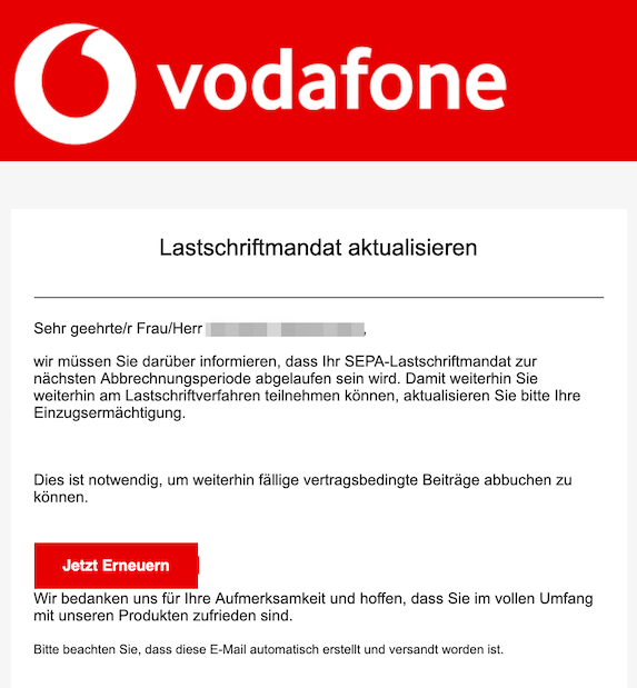 2019-07-14 Phishing Vodafone