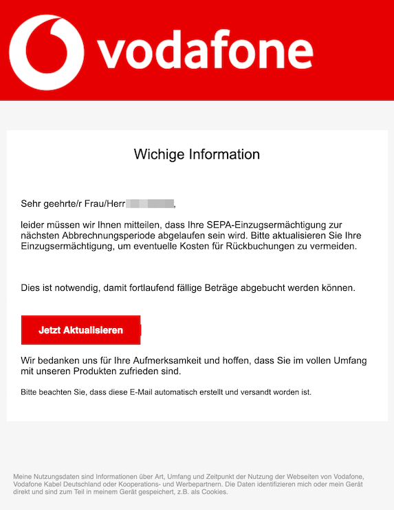 2019-07-14 Phishing Vodafone