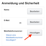 Amazon Telefonnummer ergaenzen iPhone