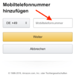 Amazon Telefonnummer ergänzen iPhone