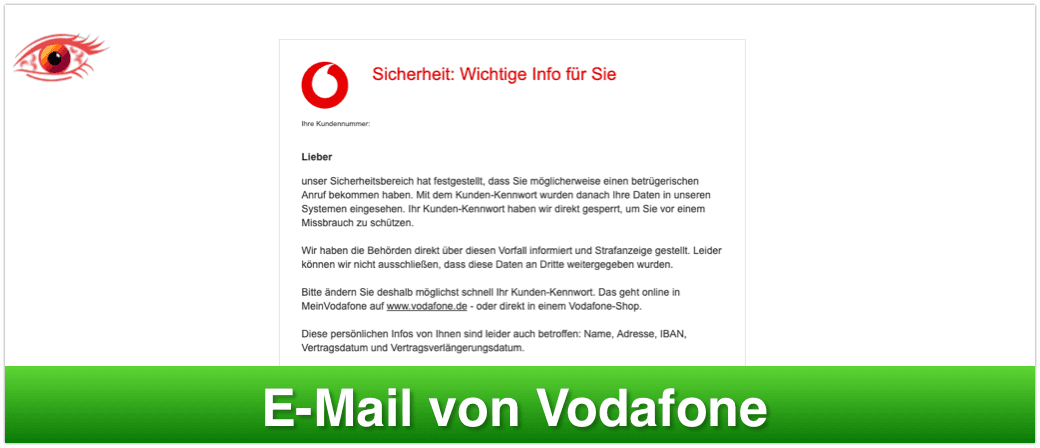 Entwarnung Vodafone-Mail Sicherheit- Wichtige Info für Sie