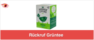 Rückruf Gruentee dennree GmbH