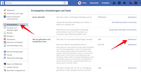 Sichtbar facebook freundschaftsanfrage nicht Facebook Freundschaftsanfrage