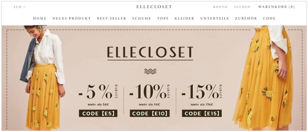 Onlineshop Damenmode ellecloset-com