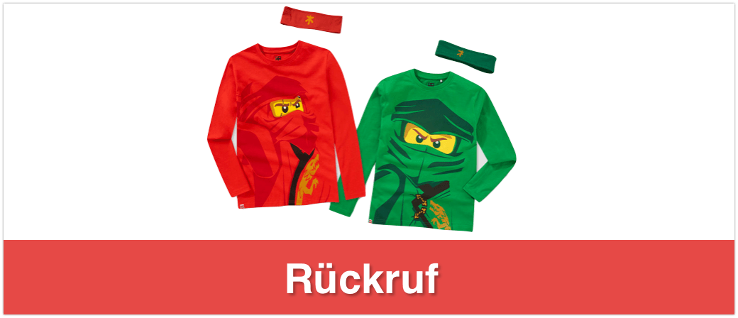 Rückruf Ernsting's Family Lego Shirts