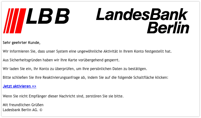 2019-09-04 Landesbank Berlin LBB Phishing-Mail Sie haben eine wichtige Nachricht