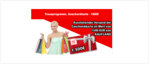 2019-09-09 Kaufland Spam-Mail 1500 Euro Geschenkkarte