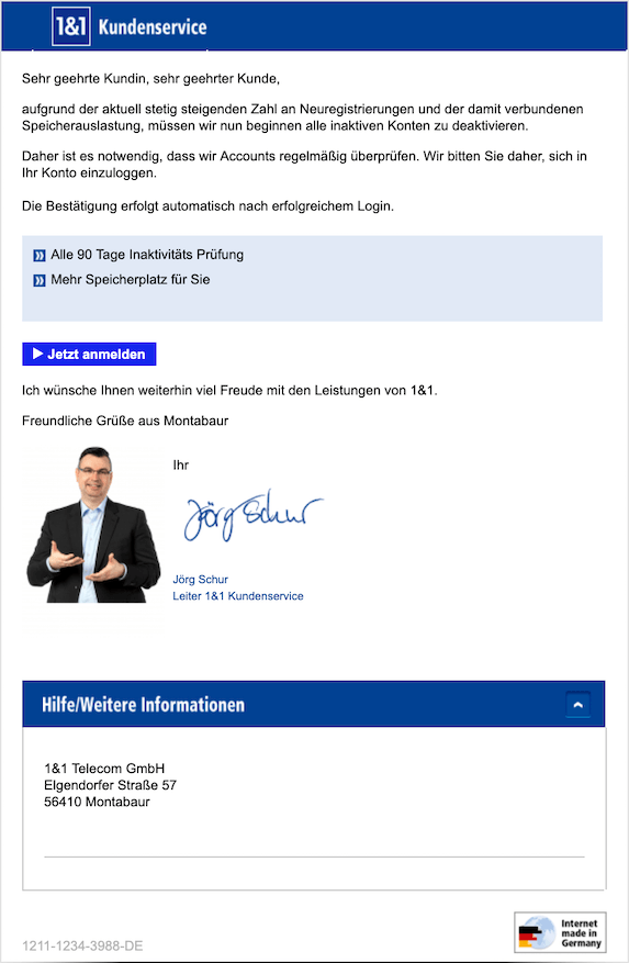 2019-09-23 1und1 Phishing