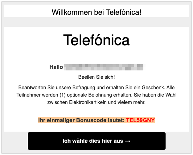 2019-09-26 Telefonica Samsung Spam-Mail Geschenk Abofalle