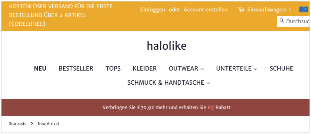 halolike Onlineshop