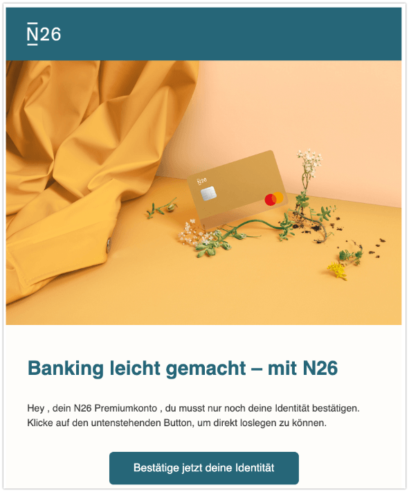 2019-10-09 N26 Bank Spam-Mail Ein To-do weniger- Schliesse deine N26 Verifizierung ab