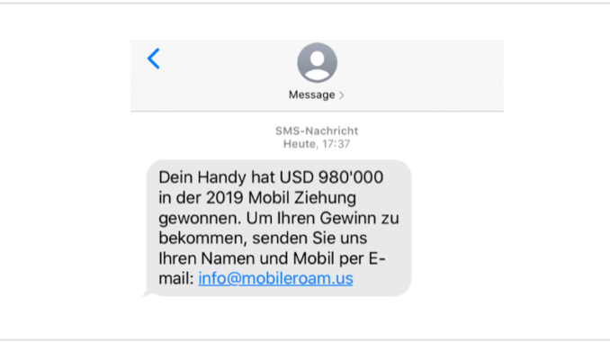 2019-11-01 Gewinn SMS 2019 Mobil Ziehung