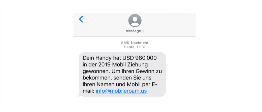 2019-11-01 Gewinn SMS 2019 Mobil Ziehung