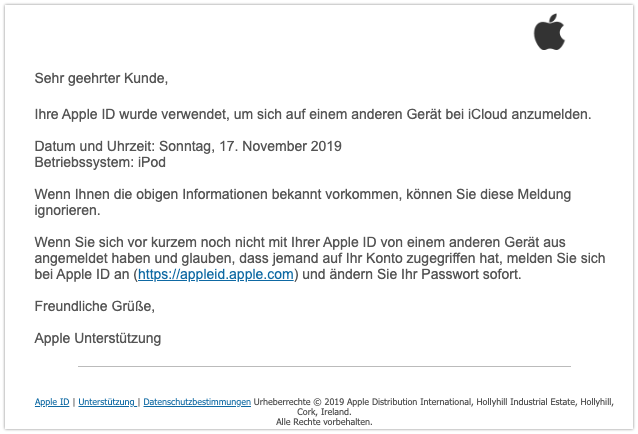 Apple Phishing Aktuell Diese Spam Mails Stehlen Ihre Daten Der