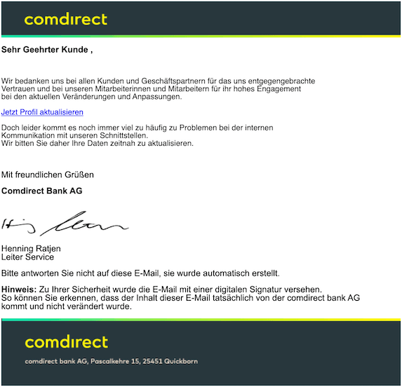 2019-11-24 Phishing Comdirect