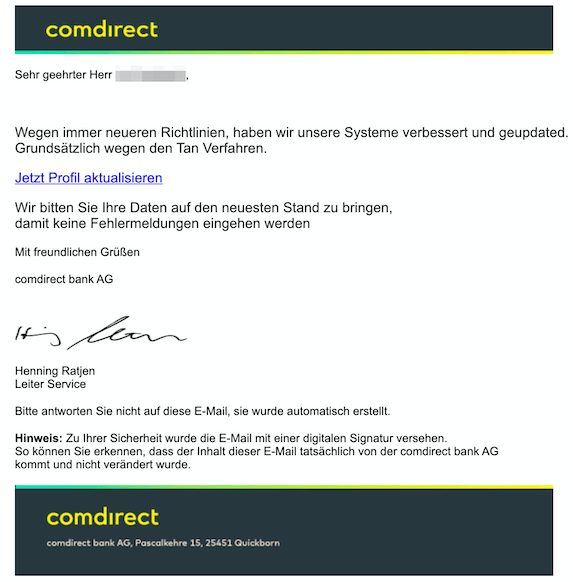 2019-11-27 Phishing Comdirect