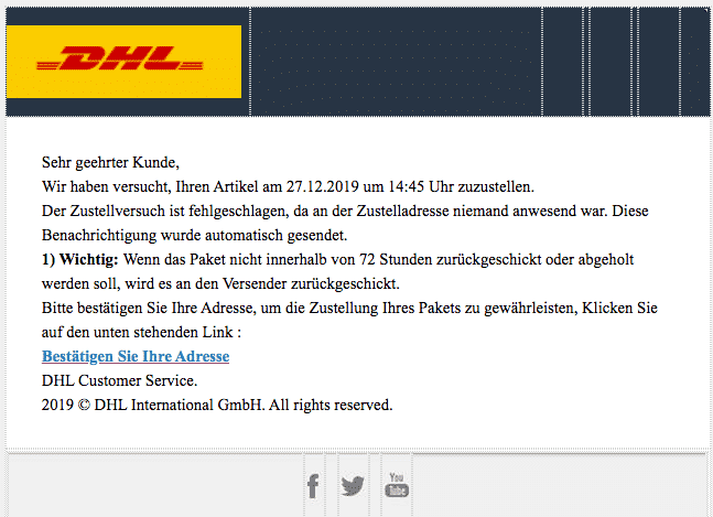 Abofalle Mail Ihr Paket De3428632 20 Ist Unterwegs