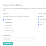 Fitbit Daten herunterladen 2