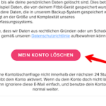 Fitbit Account löschen 4