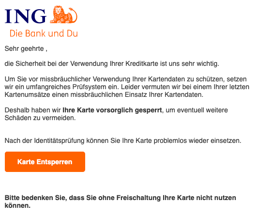 2020-01-16 ING Phishing Spam Mail Bestaetigung des Kontos