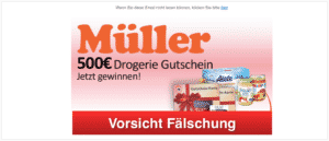 2020-01-07 Müller Drogerie Spam-Mails