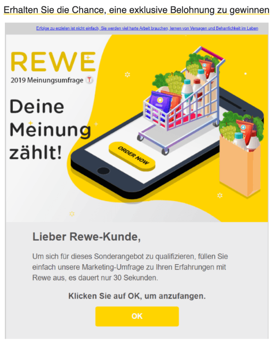 2020-01-31 REWE Spam-Mail sie wurden für eine exklusive Belohnung ausgewaehlt