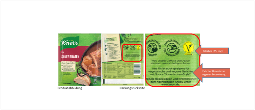 Rückruf Unilever Knorr Fix für Sauerbraten