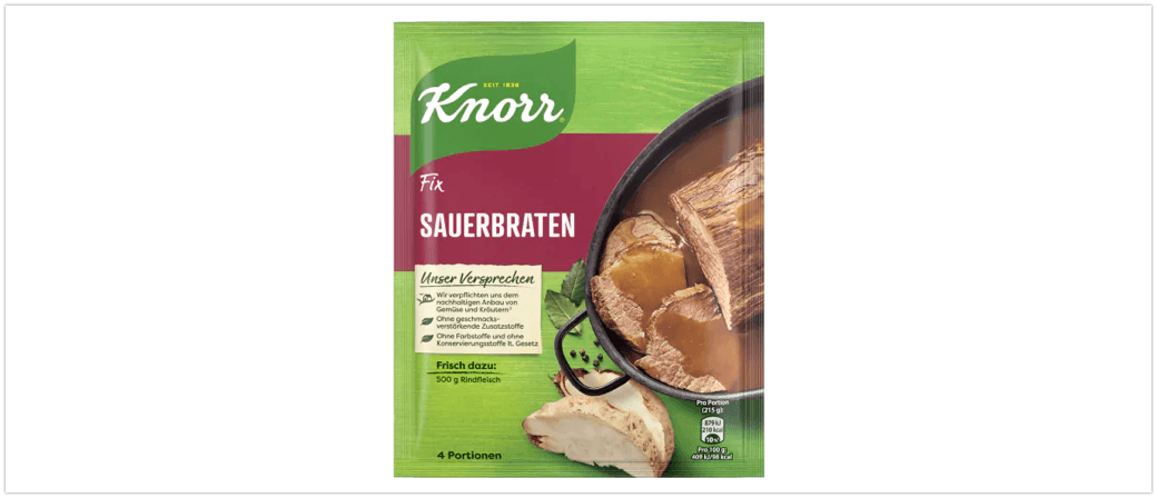 Rückruf Unilever Knorr Fix für Sauerbraten