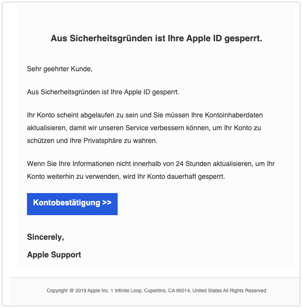 Apple Phishing Aktuell Diese Spam Mails Stehlen Ihre Daten Der