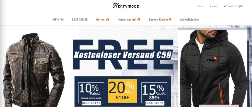 2020-02-24 henrymode-com Onlineshop Erfahrungen Bewertungen