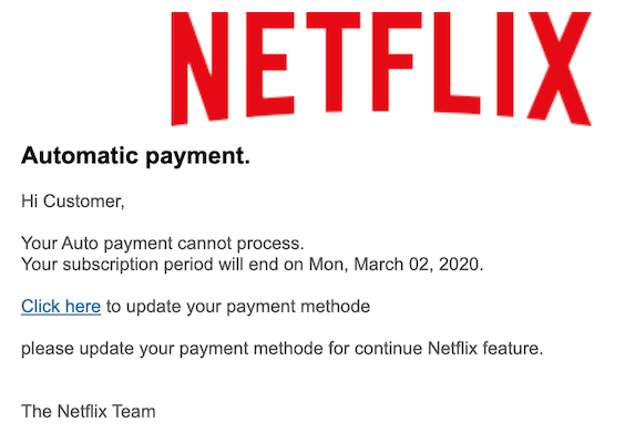 2020-03-02 Netflix Phishing