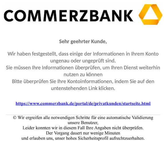 Ausgefallene Geldverstecke im Faktencheck - Commerzbank