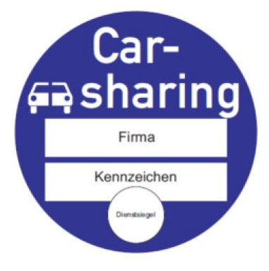 Carsharing Plakette