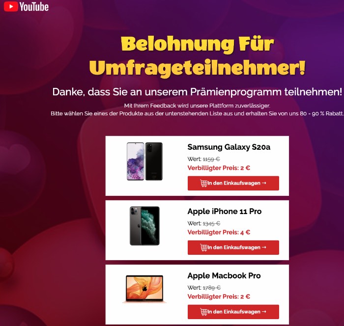 2020-03-02 Webseite YouTube Geschenk