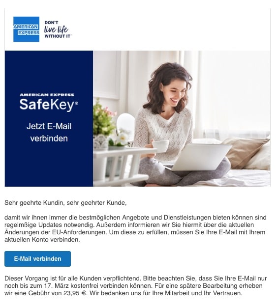 2020-03-16 American Express Spam Fake Mail Ihre Neuigkeiten im Maerz