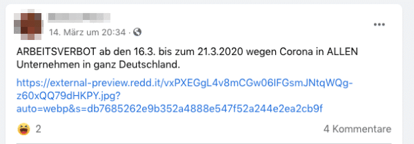 2020-03-16 WhatsApp Post Arbeitsverbot in ganz Deutschland