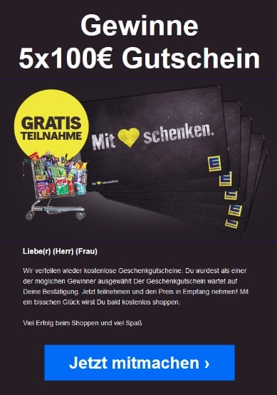 2020-03-21 Edeka Spam Fake-Mail 100 Euro Gutschein Abofalle