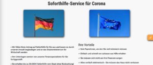 soforthilfe-fur-corona.de Fake Seite Spam Betrug