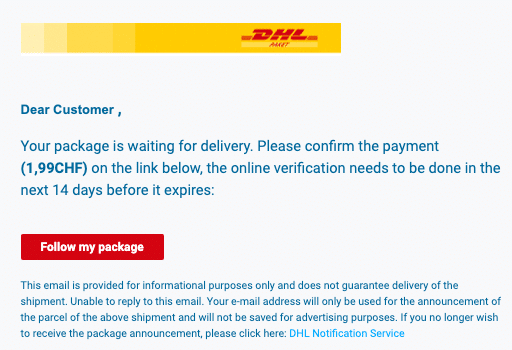 2020-04-14 DHL SPam Fake-Mail Abofalle Yоur раckаgе is wаiting fоr dеlivеrу