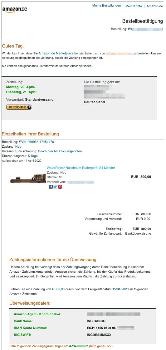 2020-04-15 Fake Zahlungsbestätigung Amazon